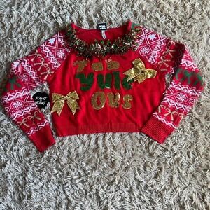 Funky‎ Christmas Sweater by Planet Heart NWT size large fits like Medium
